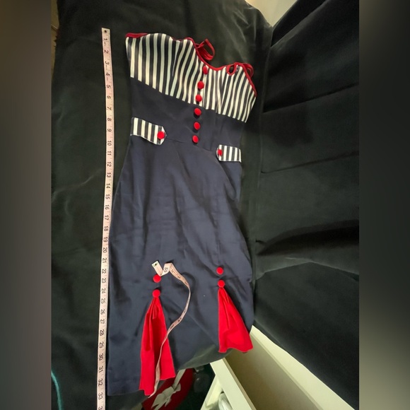 Voodoo vixen stripe dress size M - Picture 4 of 9